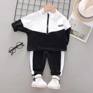 Black & White Fashionable Toddler Tracksuit