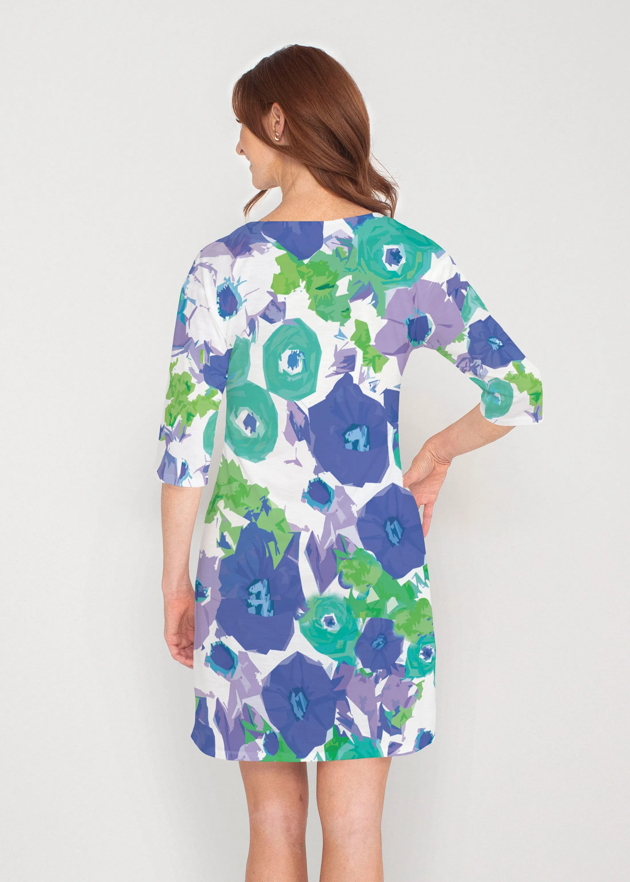 Dotsy (19202) ~ Lucy 3/4 Sleeve V-Neck Dress
