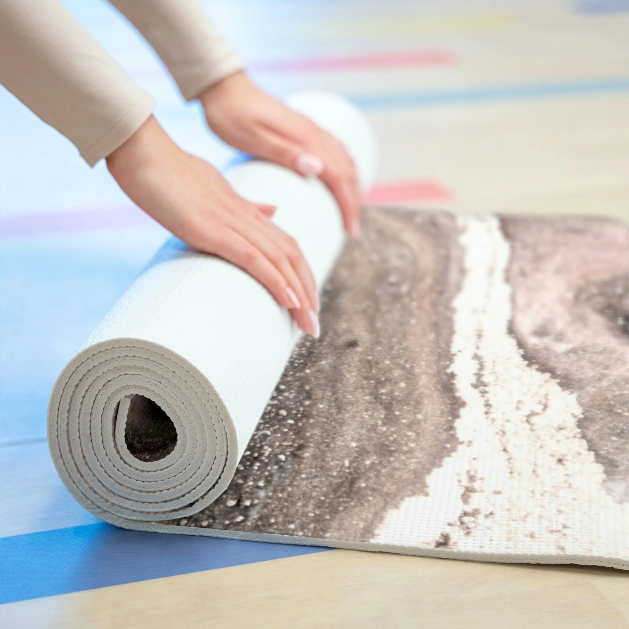 Ella - Marble Print Foam Work-Out Mat