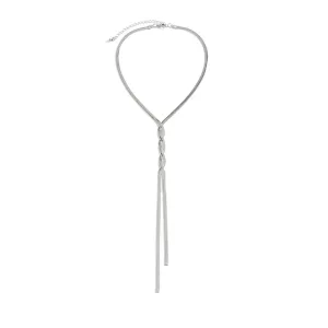 Fashionable Silver-colored Metal Chain Necklace