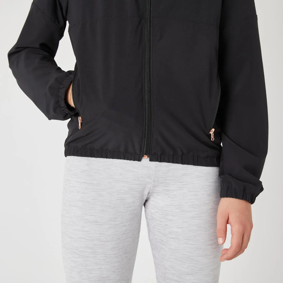 Girls' Multisport Lightweight Breathable Jacket - Black