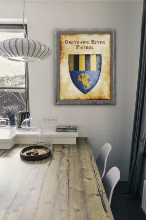 Greyhawk River Patrol Heraldry of Greyhawk Anna Meyer Cartography Canvas Art Print
