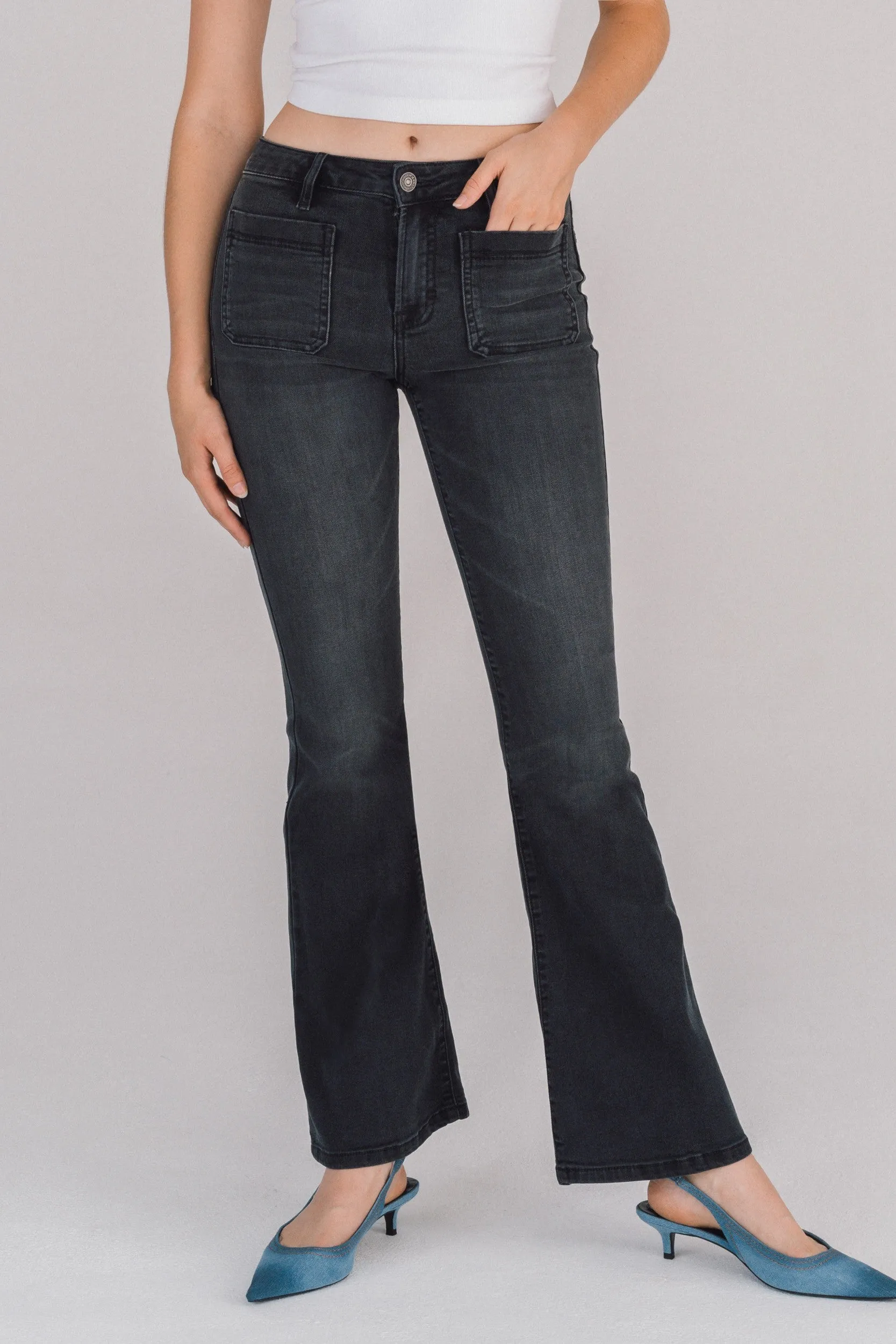 Hidden Jeans Mid Rise Happi Flare