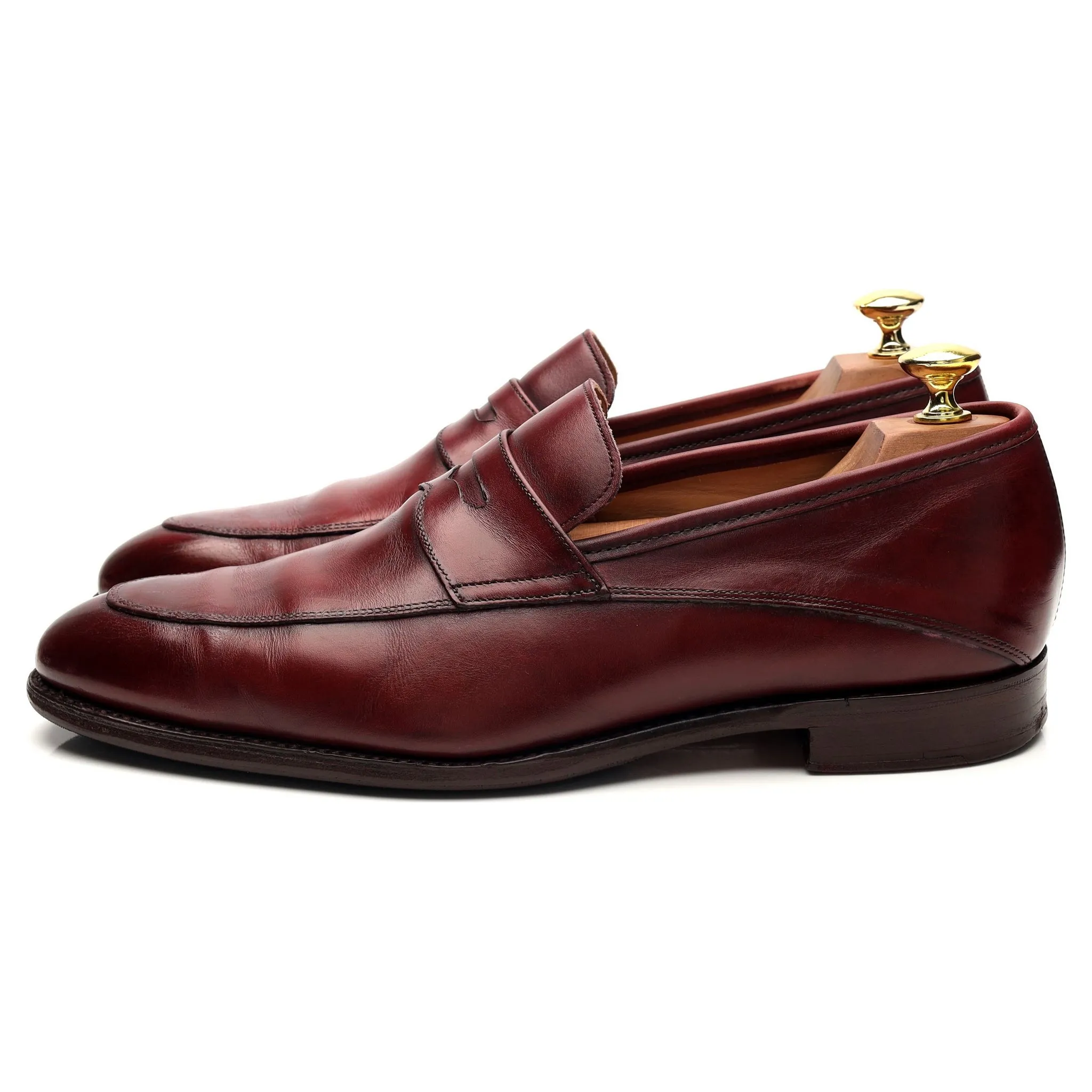 'Lewisham' Burgundy Leather Loafer UK 8 F