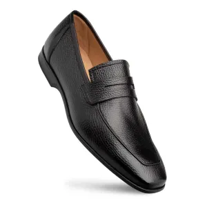 Men's Deerskin Black Penny Loafer By Mezlan Made In Spain Brand