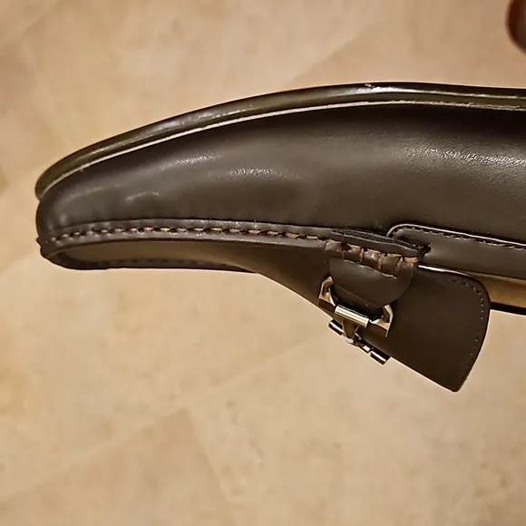NEW! BRUNO MARC Dark Brown Vegan Leather Henry Driving Slip On Loafer 11.