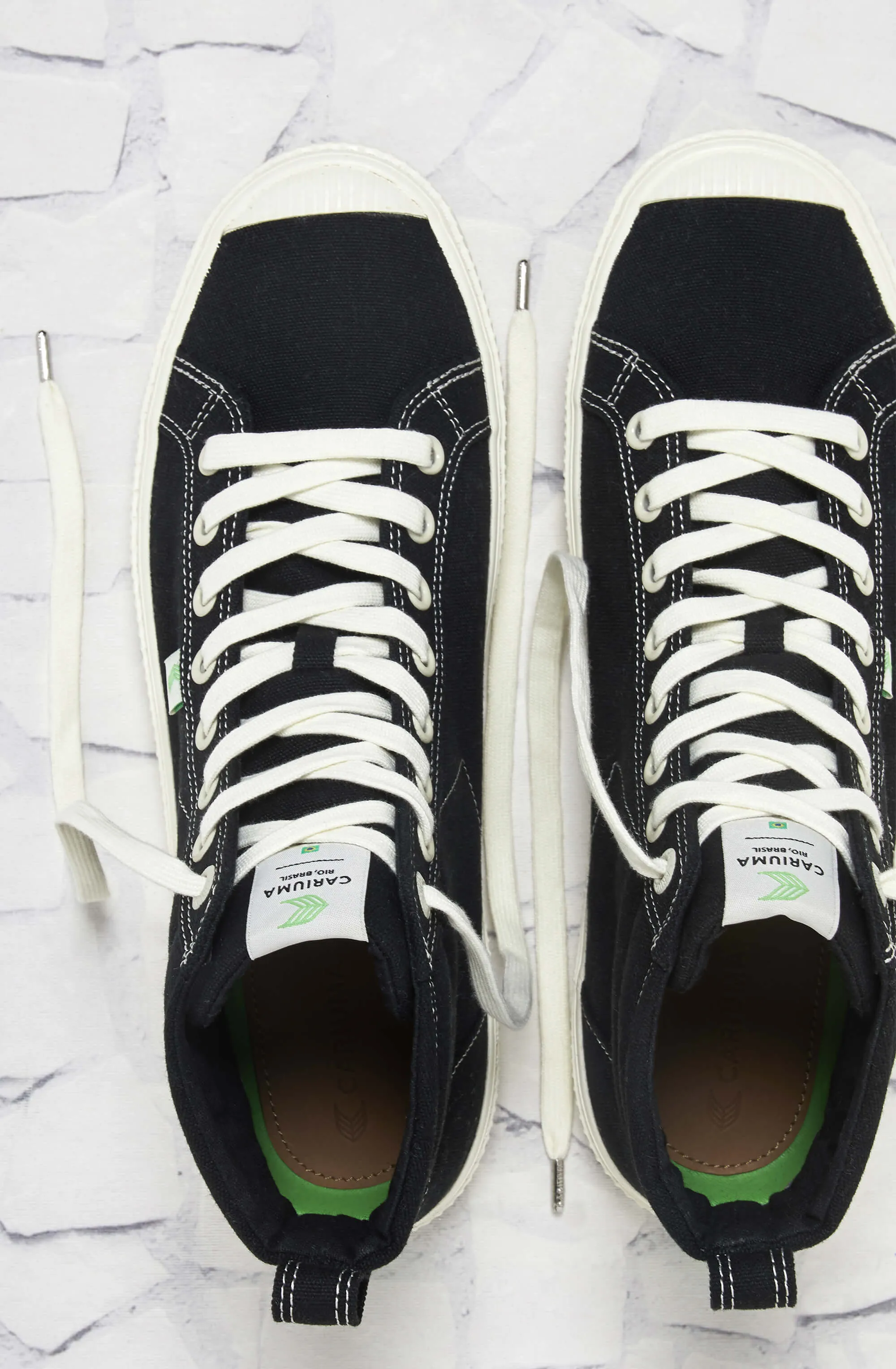 OCA High Washed Black Canvas Contrast Thread Sneaker Men