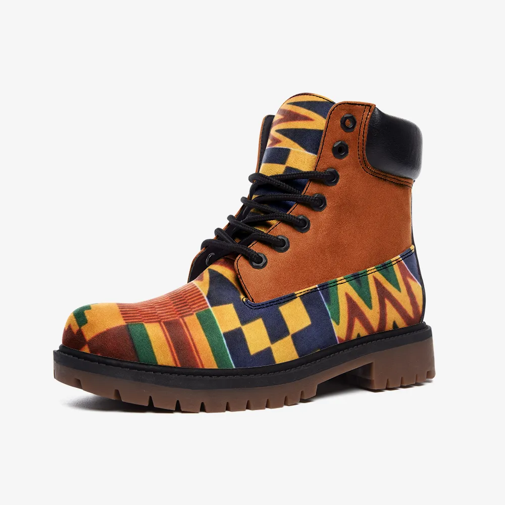 Osebor African Print Lightweight Leather Boots