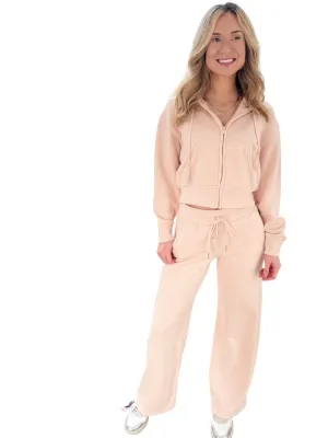 Plush Blush Pink Hoodie Set