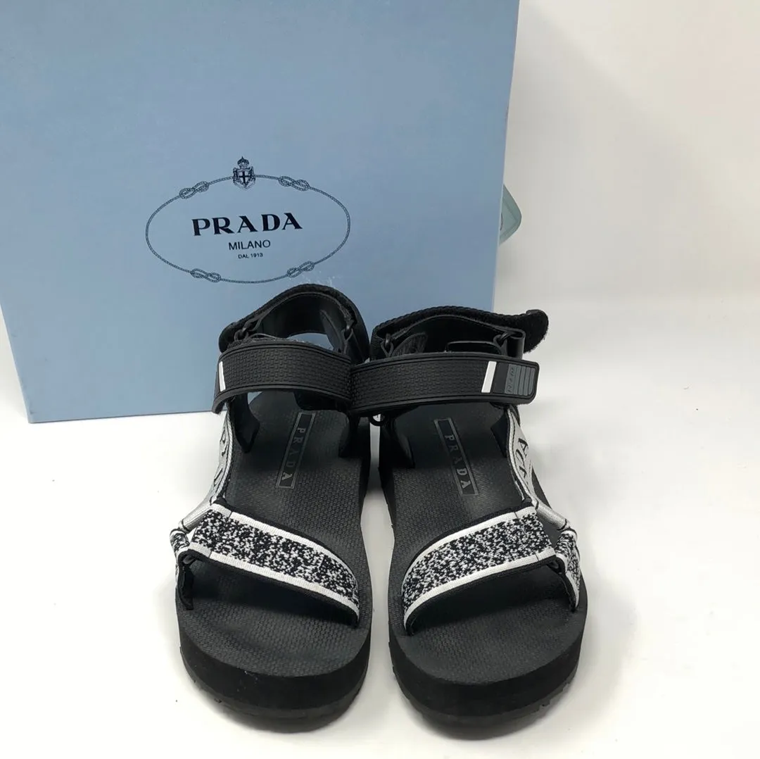 Prada Black and white Nomad Sandals