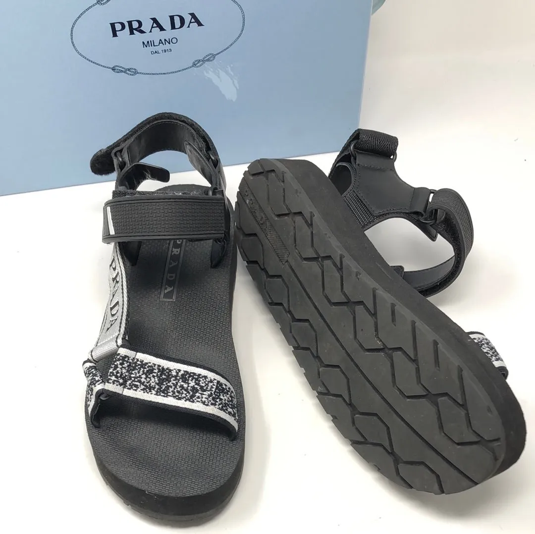 Prada Black and white Nomad Sandals