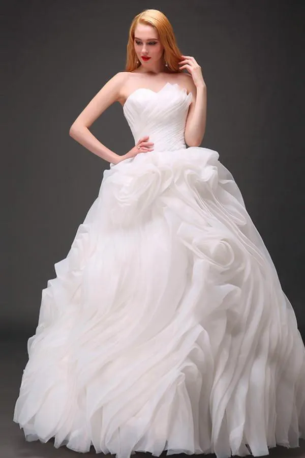 Sexy A-Line Stomacher Tiered Organza  Wedding Dress Court Train  TN0102
