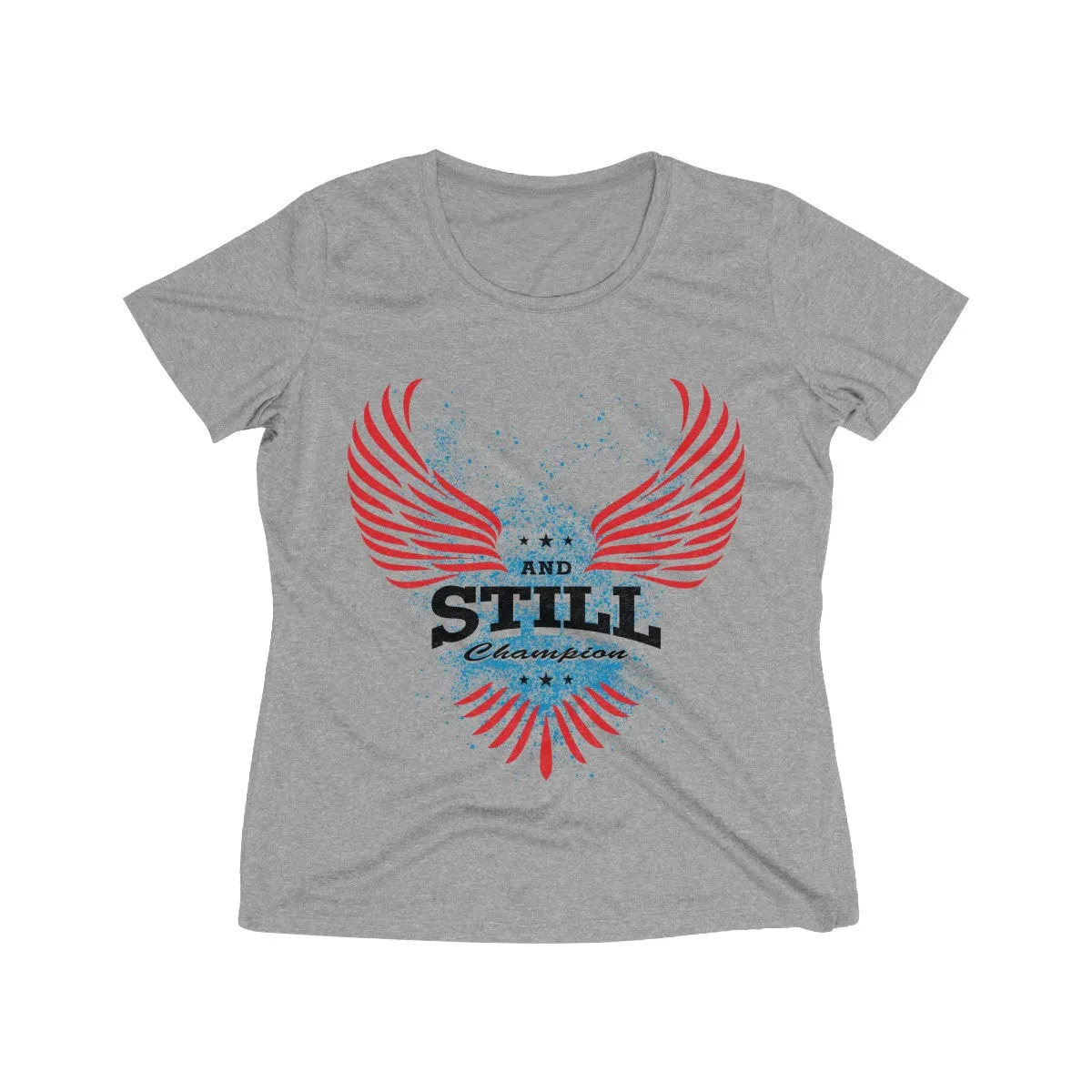 Soaring Champion black lettering women's stay-dry wicking tee