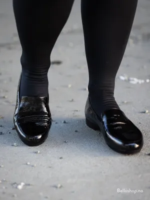 Thierry Rabotin Sort loafer i skinnlakk med strikk bak