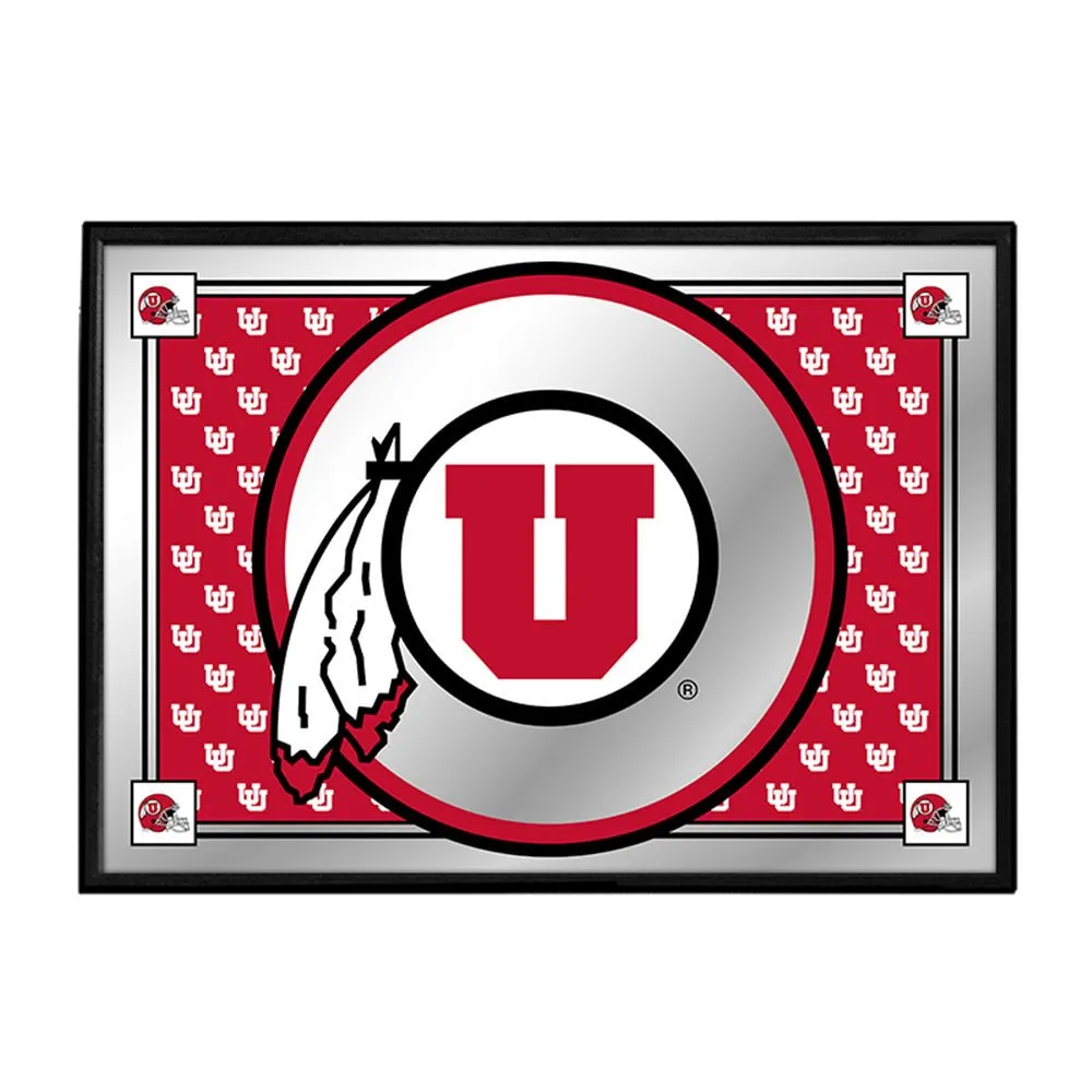 Utah Utes: Framed Mirrored Wall Sign