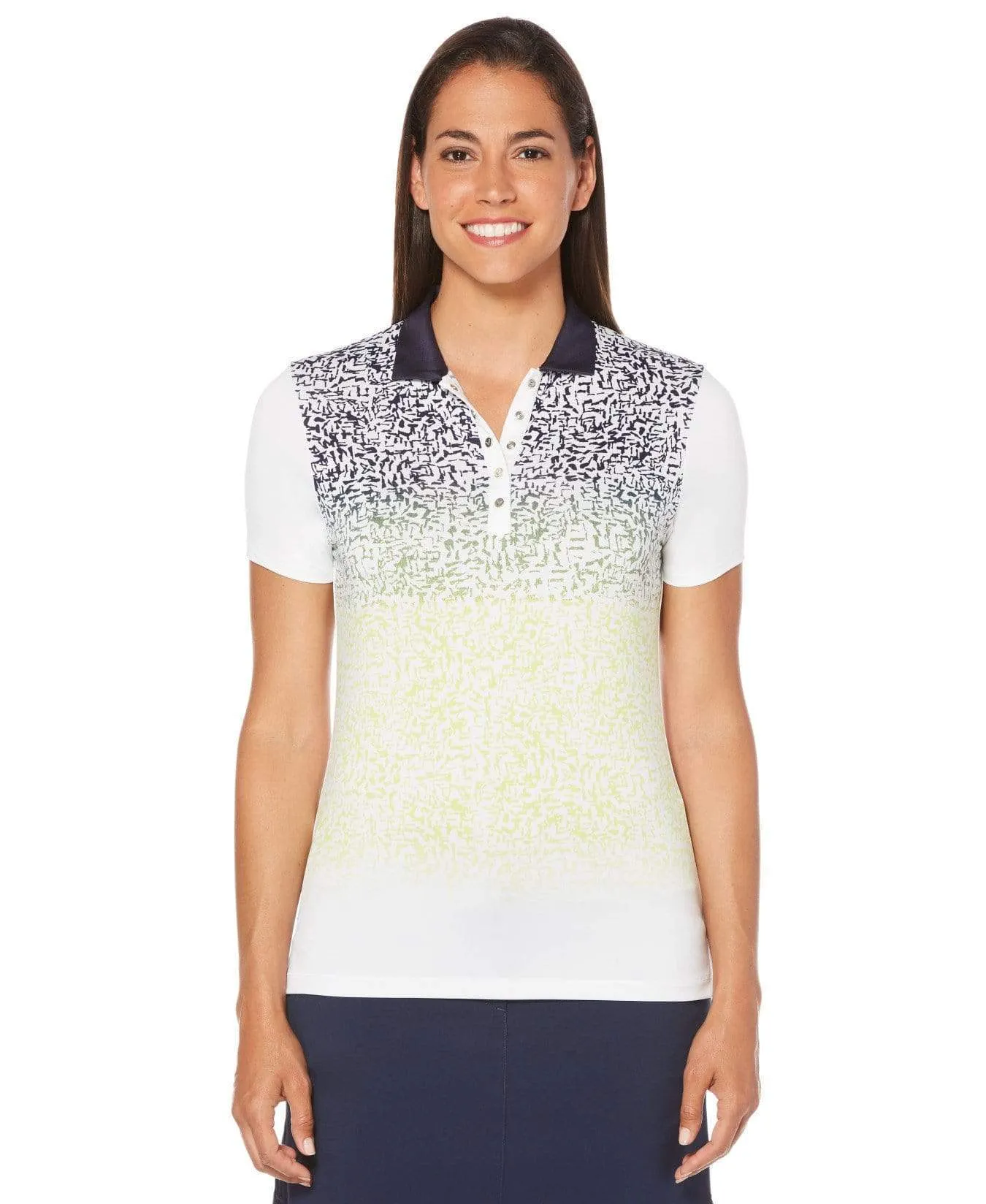 Womens Ventilated Ombre Splash Polo